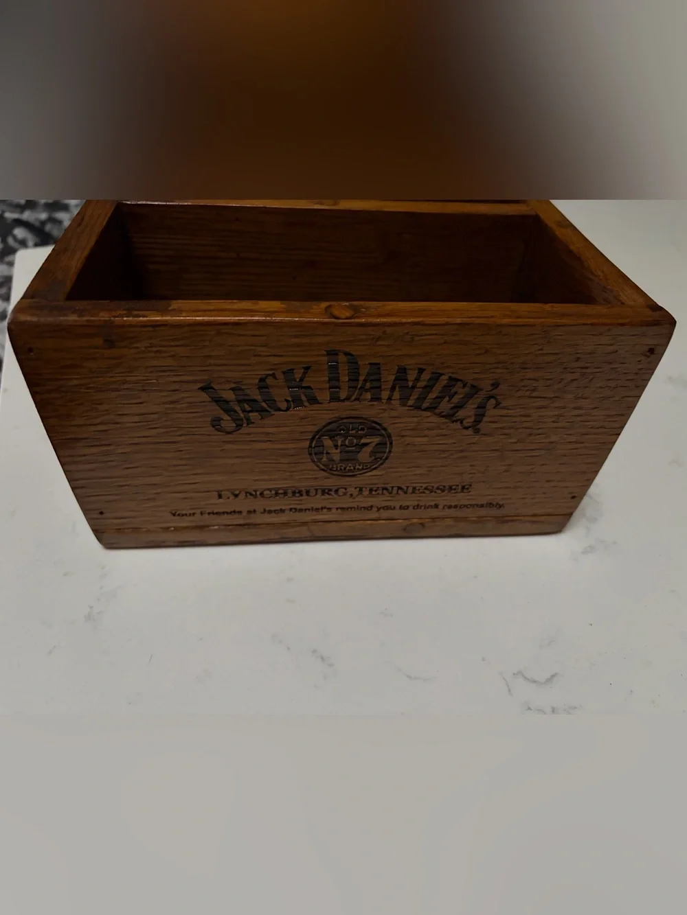 Jack Daniel's Brown Oak / Wood Logo Caddy